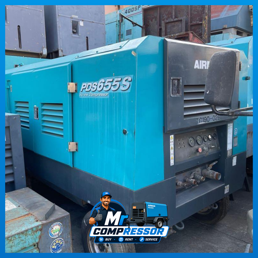 Airman PDS air compressor ready for rental in Malaysia